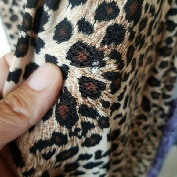 Evan Picone Dress Size 10 Leopard Print Animal Sleeveless Brown Black Mob Wife - Picture 12 of 12